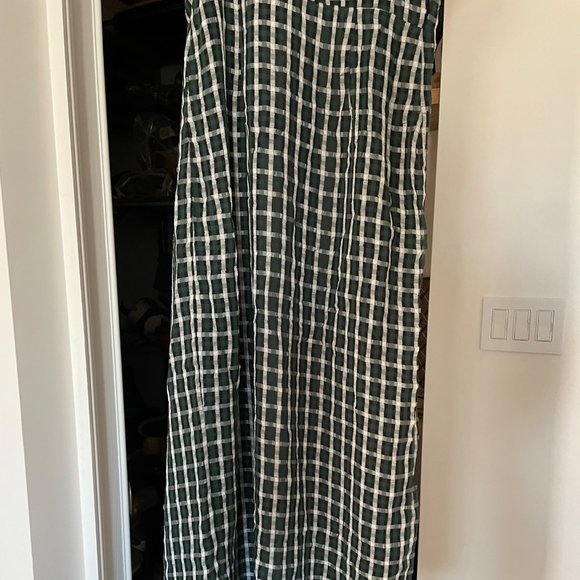 Tularosa Mila Green Plaid Ruffle Maxi Wrap Dress Size Small - Picture 8 of 8